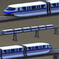 Monorail Train Track 3d Model Model 3d Model Train