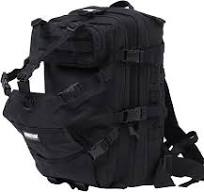 Waterproof Large Capacity Motorcycle Backpack Helmet Holder - main backpack  Black