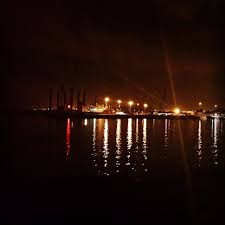 Richard S Bay Naval Island Richardsbay Navalisland Night Harbour Pier Lights Richards Bay Island Professional Moms