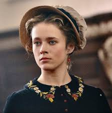 Cecily Hanson (Lily Dodsworth-Evans) Black embroidered jacket.. Poldark  (2015-2019).. Costume by Howard Burden.