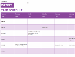 Does what it says on the tin. Weekly Task Schedule
