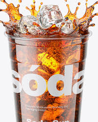 Plastic Cup With Cola Splash High Angle Shot In Cup Bowl Mockups On Yellow Images Object Mockups