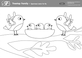 This coloring page could also be laminated and used as a … Treetop Family Coloring Pages Sparrows Learn To Fly Super Simple