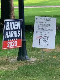 Show your humorous side during the election with this funny yard sign. Fox Newsman Geraldo Rivera Wife Showcase Conflicting Political Signs On Lawn Of Shaker Heights Home Cleveland Com