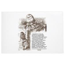 Wonderland Alice Humpty Dumpty Conversation Quote Doormat Zazzle Com Conversation Quotes Alice In Wonderland Nursery Rhyme Characters