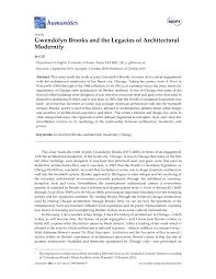 Check spelling or type a new query. Pdf Gwendolyn Brooks And The Legacies Of Architectural Modernity