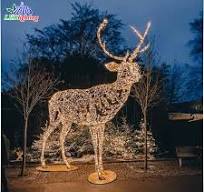 CE/ROHS Outdoor Christmas 3d Deer Led Motif Light
