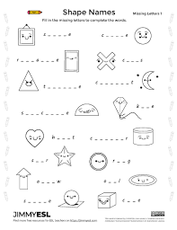 Easy shapes worksheet for kids. Shape Names Esl Vocabulary Worksheets Flashcards Jimmyesl