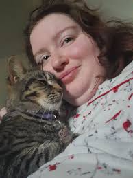 1948-My first cat Holly, helping my dad.