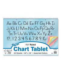 Pacon Color Ruled 25 Ct Alphabet Chart Tablet