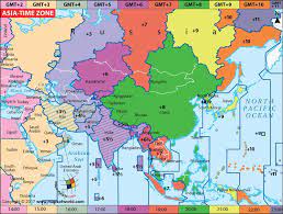 Asia Time Zone Map Current Local Time In Asia In 2021 Time Zone Map Map Time Zones