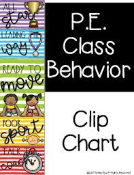 Physical Education Behavior Clip Chart