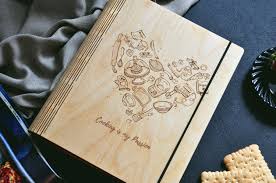 Recipe Book Binder Custom Recipe Journal Blank Wooden Cookbook Etsy Book Binder In Law Christmas Gifts Recipe Book