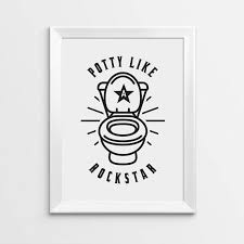 Black And White Rockstar Prints Potty Like A Rockstar Printable Art Bathroom Wall Decor Kids Bathroom Decor Funny Bathroom Art Funny Bathroom Signs Funny Wall Art Funny Bathroom Art Funny Wall Art Bathroom Wall Decor
