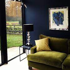 Your green navy orange stock images are ready. Crushing On Green Velvet Colourful Living Room Living Room Green Dark Blue Walls