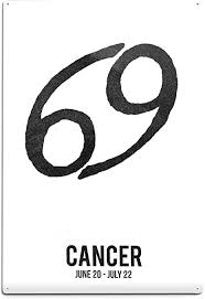 Symbolized by the crab, water element, and cardinal quality. Amazon Com Cancer Astrology Zodiac Symbol Ink Drawing 84171 6x9 Aluminum Wall Sign Wall Decor Ready To Hang Wall Art