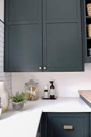I've used it on kitchen cabinets in this two toned kitchen with repose gray on the uppers and gauntlet gray on the lower cabinets. All The Paint Colors In Our Home The House Of Silver Lining