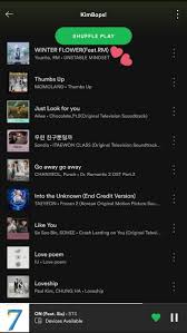 Spotify is a digital audio streaming platform that is available as a free or premium service. Rmcharts On Twitter Rm Spotify Discovered On Winter Flower On Feat Sia And Sweet Night Have Been Added To The Official Spotify Playlist Kimbops This Playlist Has 74k Followers Link