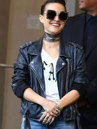 Celeste Vox Lux Natalie Portman Leather Jacket The Movie Fashion Leather Jacket Black Leather Jacket Leather Jacket Black