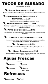 Here is a description of the menu item. Taco Land Menu Slc Menu