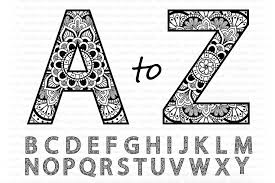 Mandala Alphabet Svg Letters Png Pre Designed Photoshop Graphics Creative Market