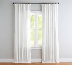 Custom Emery Linen Rod Pocket Blackout Curtain White Pottery Barn