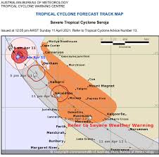 The latest update from bureau of meteorology reports w.a. Severe Tropical Cyclone Seroja To Make Landfall North Of Perth Tonight 9 Maps Weatherwatch New Zealand S Weather News Authority