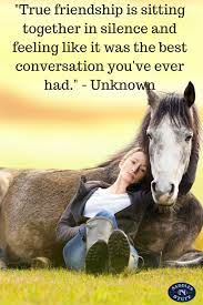 Collection by love horseback riding. True Friendship Is Sitting Together In Silence And Feeling Like It Was The Best Conversation You Ve Eve Inspirational Horse Quotes Horse Quotes True Friendship