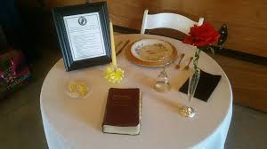 Missing Man Table At Reception Floral Decor Missing Man Table Wedding Designs