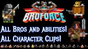 A brommando is a tactical unit of bros or an individual bro that helps other bros out when they're in a situation that is turning into a total brotastrophy. Broforce All Bros All Abilities And Movie References Youtube