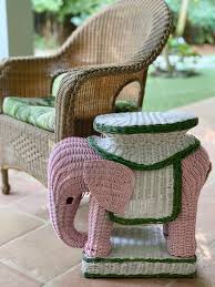 Vintage Wicker Elephant Wicker Elephant Wicker Vintage Wicker