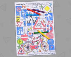 Lernhilfe Fur Die Fahrradprufung Malspiele Verkehrserziehung