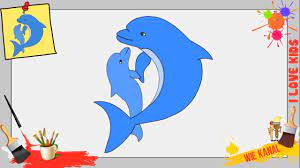 Delphin Zeichnen Schritt Fur Schritt Fur Anfanger Kinder Zeichnen Lernen Youtube