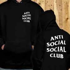 antisocial social club kanye hoodie fashion ebay