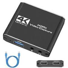 4K HDMI Game Capture Card with Microphone Input and Headphone Output