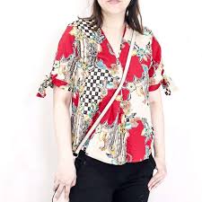 Sehingga model baju batik kerja wanita ini menjadi. Skp29 Baju Batik Wanita Lengan Pendek Terbaru U Kerja Kantoran Bahan Katun Terbaru Agustus 2021 Harga Murah Kualitas Terjamin Blibli