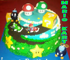 A subreddit for submitting pictures of cakes. Mario Kart Cake 2 Tiers With Buttercream Frosting With Crushed Oreos As The Road Toys Purchased At Party Cit Mario Kart Cake Mario Birthday Party Party Cakes