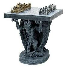 I Want This Gothic Dragon Dragon Decor Chess Set