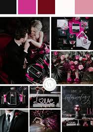 This soothing color palette brings to mind a relaxing walk alongside a beach shore, with the wind running 38 black and bright orange. Hot Pink And Black Wedding Color Palette Breannawhite Com