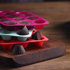 How do i use silicone molds with chocolate? Trudeau Set Of 3 Silicone Caissettes Chocolate Molds