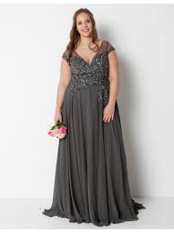 Aktuelle preise für produkte vergleichen! Robe De Soiree Longue Voile Et Perles Gris Anne Sophie