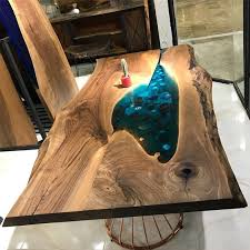 odun shop epoxy wood table live edge table entryway table modern