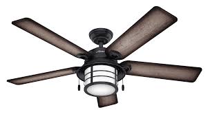 Hunter Fans Key Biscayne 2 Light 54 Indoor Outdoor Ceiling Fan In Weathered Zinc