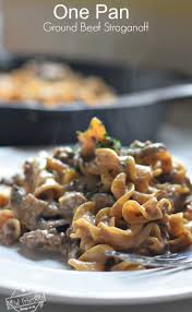 One Pot Ground Beef Stroganoff Recipe Recipe Ground Beef Stroganoff Beef Stroganoff Ground Beef