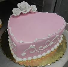 Birthday Simple Heart Shape Cake Design Pink And White Fondant Heart Cake Fake Cake Love Cake Heart Shaped Cakes