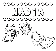 Desenho Do Nome Nadia Para Imprimir E Pintar Imagens De Nomes