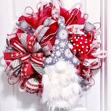 Gnome Wreath Gnome Door Hanger Gnome Decor Gnome Christmas Mesh Wreaths Deco Mesh Christmas Wreaths Christmas Wreaths