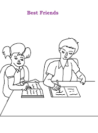 Friendship 3 bff coloring pages. Friendship Day Printable Coloring Page For Kids 3