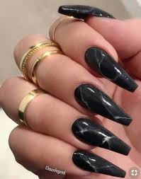 Black Acrylic Nail Designs Coffin 62 Best Black Coffin Nails Design You May Crazy For It Glitter Nails Matte Nails Page 10 Black Acrylic Nails Black Coffin Nails Coffin Nails Designs