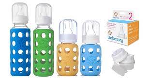Amazon Com Lifefactory Glass Baby Bottles 4 Pack Starter Kit 9 Oz 4 Oz Boys Weego Glass Bottles Baby